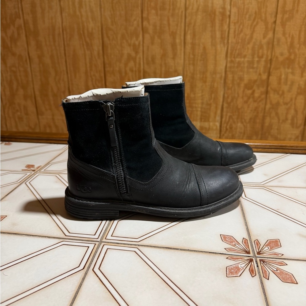 UGG Men's Black Dalvin Leather & Suede Boots